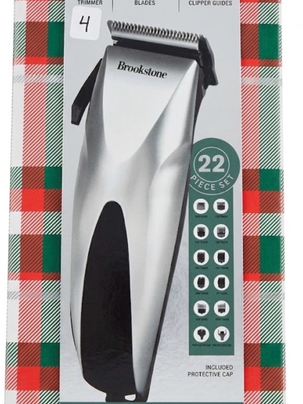 Brookstone Silver & Black Corded Hair Clipper Kit